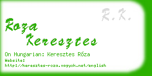 roza keresztes business card